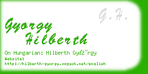 gyorgy hilberth business card